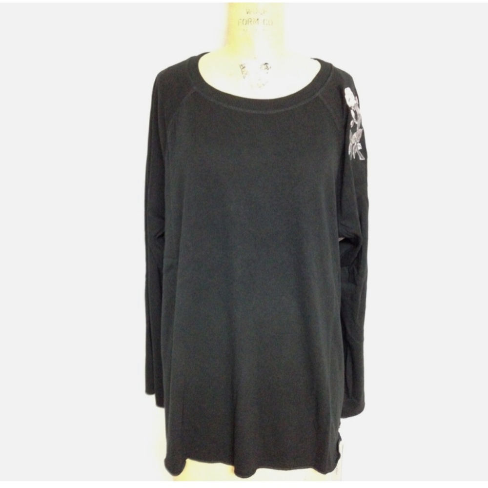 Calvin Klein Performance Plus Size Embroidered Raglan-Sleeve Top 1X , 2X ,3X NWT